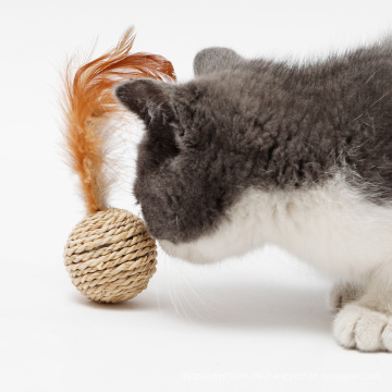 Spot Großhandel grenzüberschreitende Katzenpflanze Stroh Bell Doppelball Vine Bal spielen mit Katzenzihi Spielzeugkatze Spielzeug Spielzeug